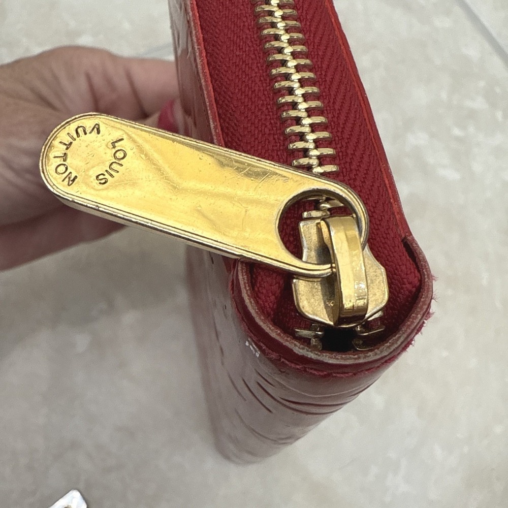 Louis Vuitton Zippy Wallet Monogram Vernis Pomme d'Amour Red SP1100 - Picture 5 of 15